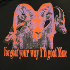 Outback King | Goat Mind | Cowboy Fit T-Shirt | Pitch Black