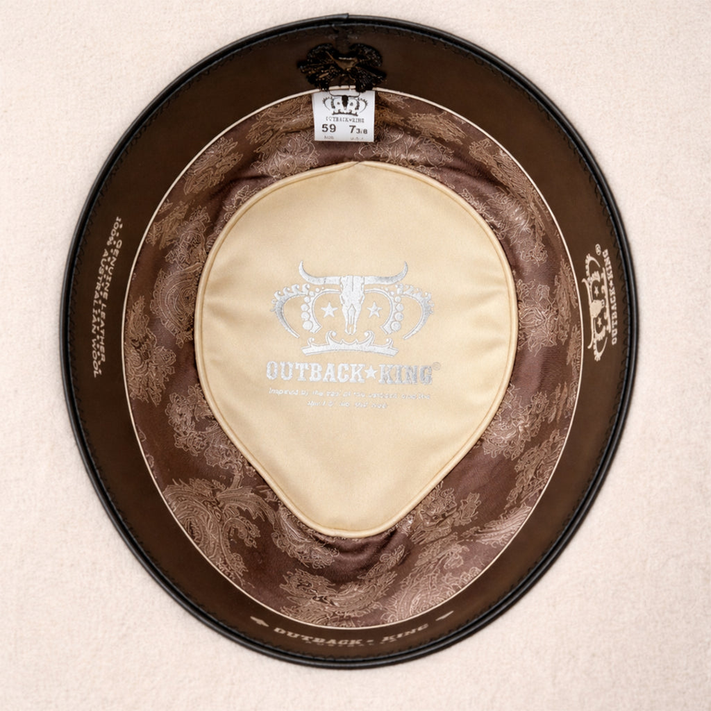 Outback King | Luxury Wool Felt | Big River | Silver Belly
