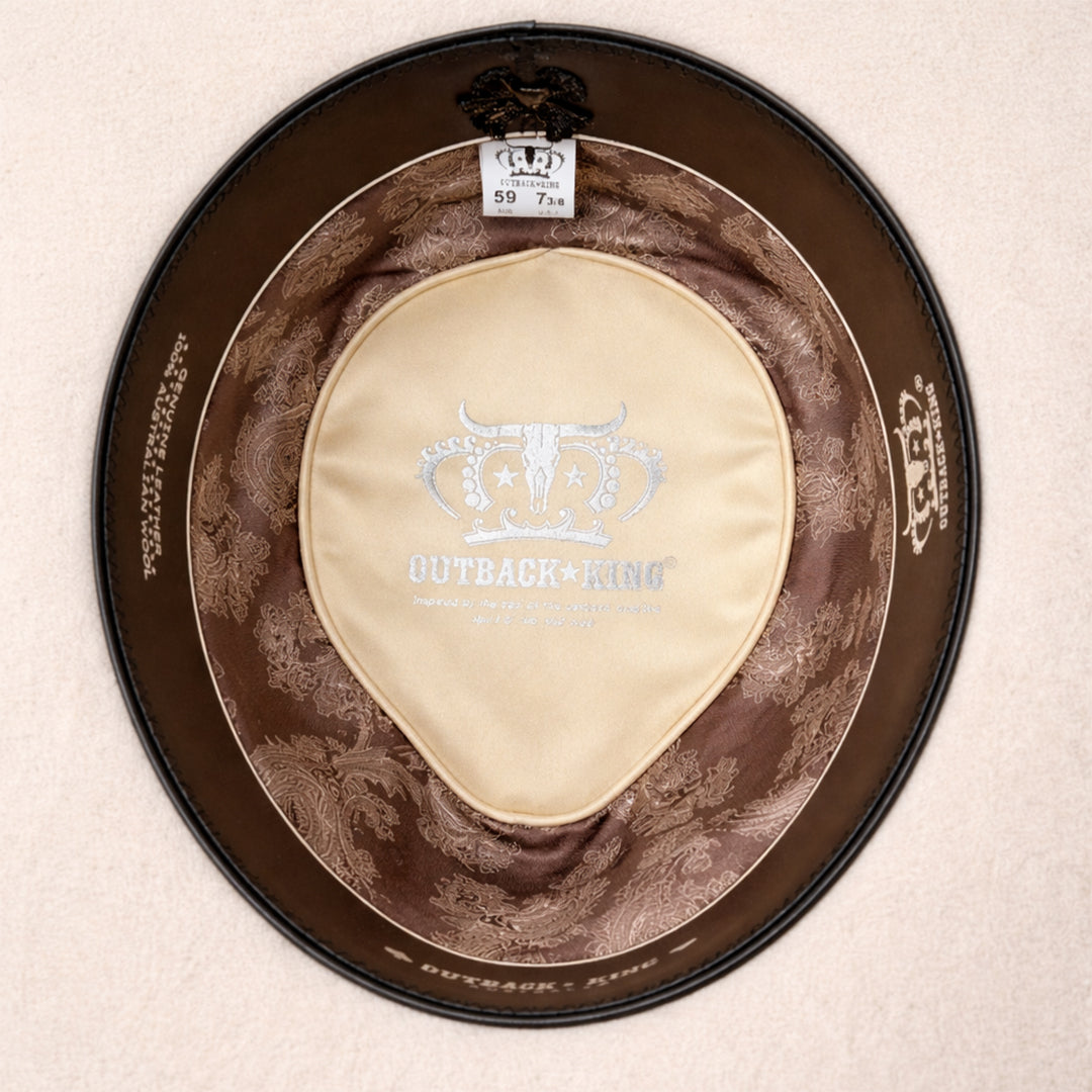 Outback King | Luxury Wool Felt | Big River | Silver Belly