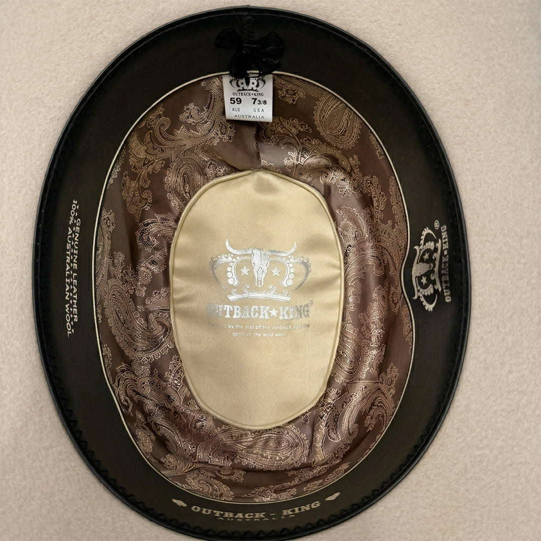 Outback King | Luxury Wool Felt | Cattleman | Silver Belly