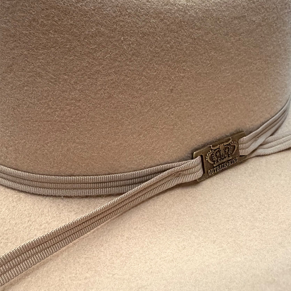 Outback King | Luxury Wool Felt | Gun Smoke | Buckskin