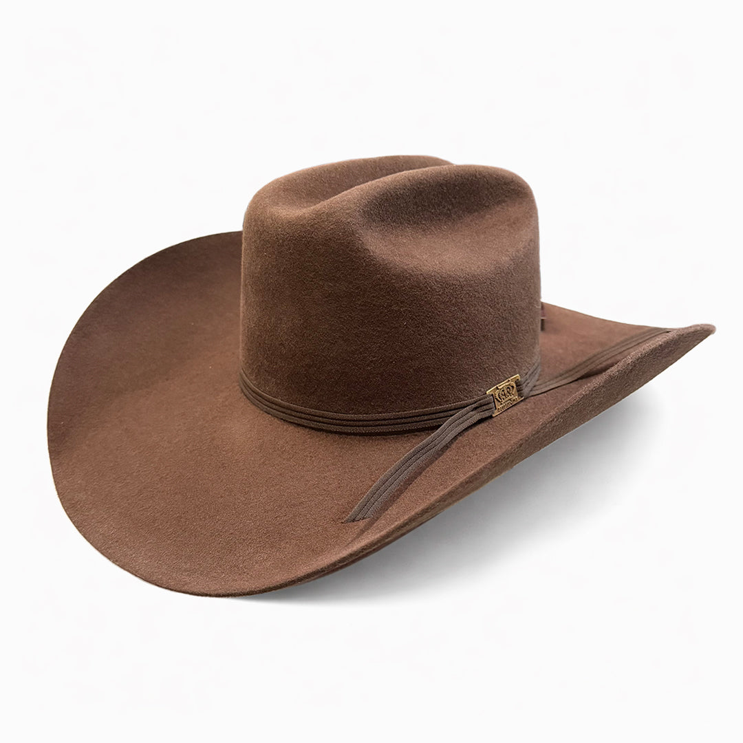 Outback King | Luxury Wool Felt | Gun Smoke | Chocolate