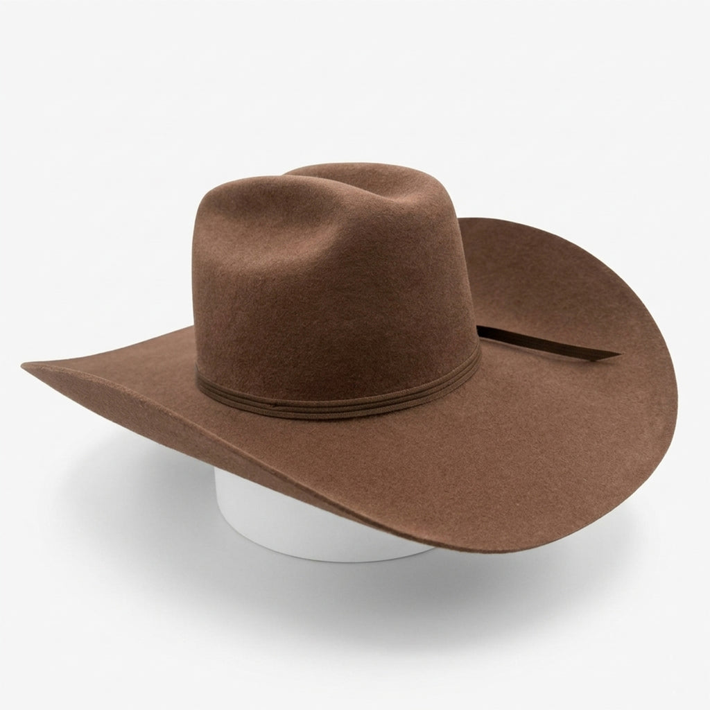 Outback King | Luxury Wool Felt | Gun Smoke | Chocolate