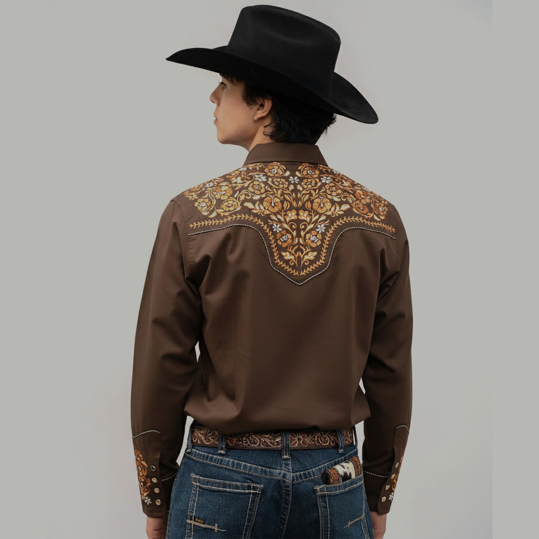 Outback King | Men's Ranger Embroidery Cowboy Shirt | Copper Canyon