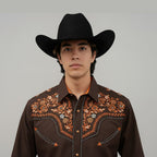 Outback King | Men's Ranger Embroidery Cowboy Shirt | Copper Canyon