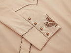 Outback King | Men's Ranger Embroidery Cowboy Shirt | Desert Khaki