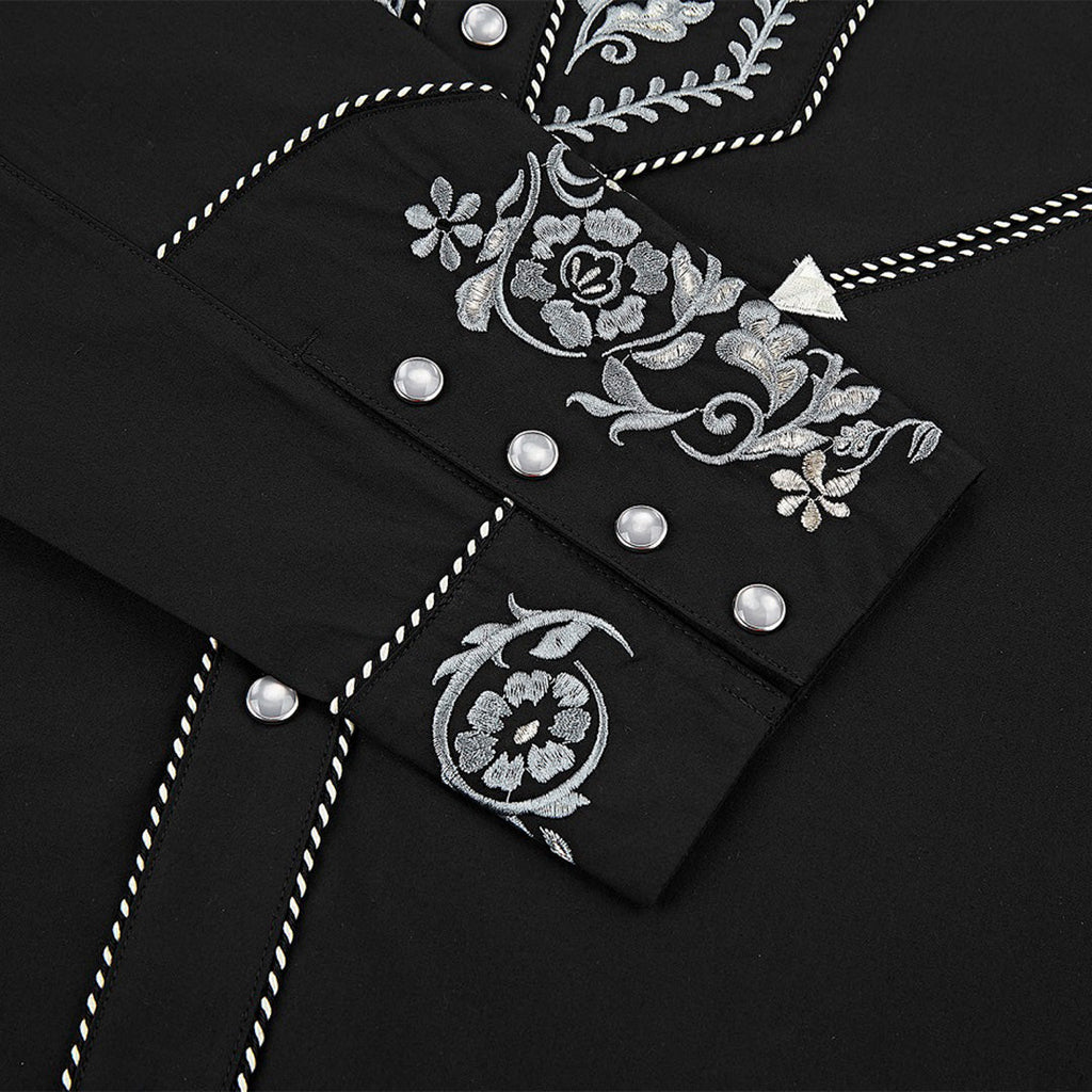 Outback King | Men's Ranger Embroidery Cowboy Shirt | Midnight Embroidery