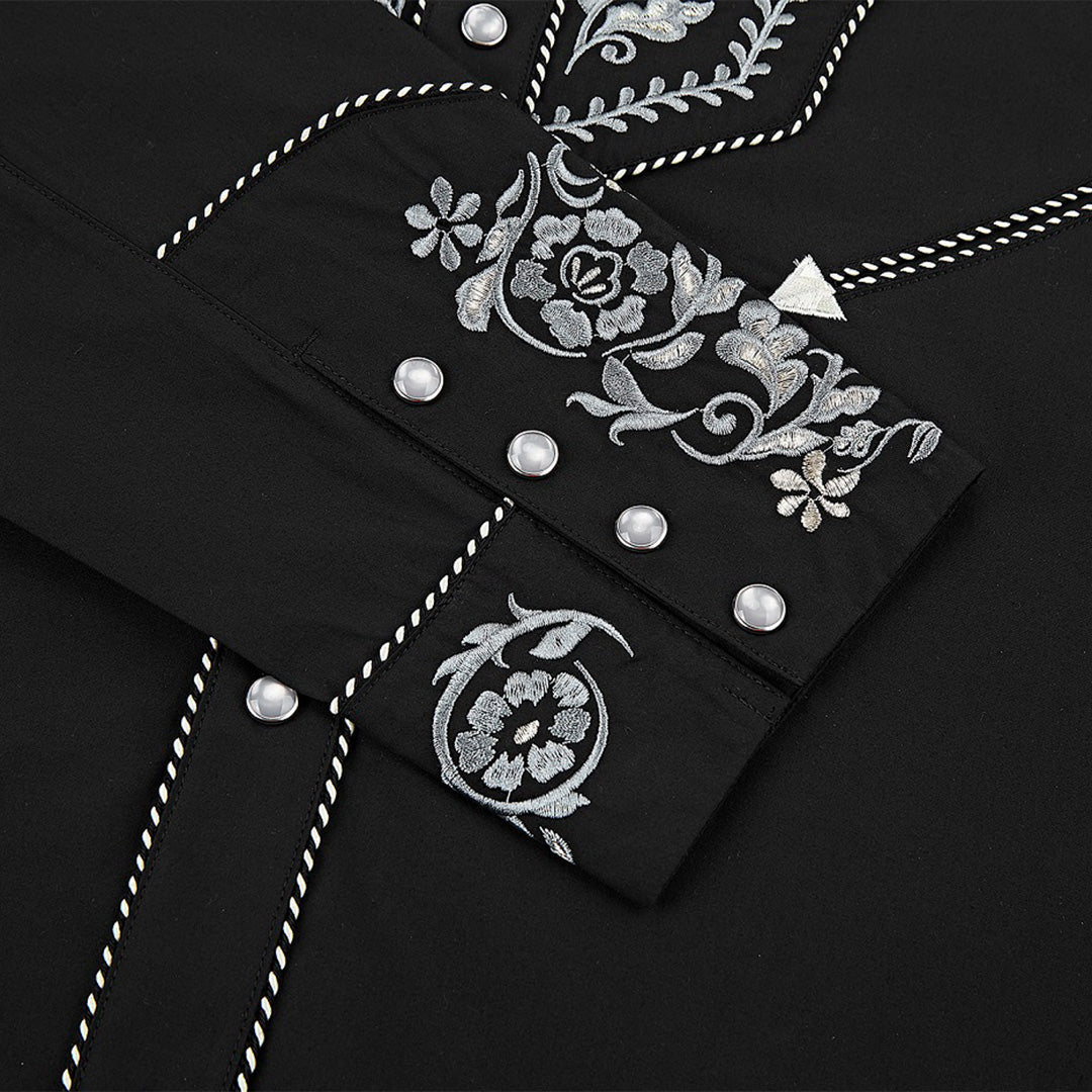 Outback King | Men's Ranger Embroidery Cowboy Shirt | Midnight Embroidery