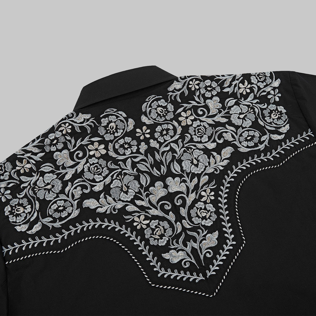 Outback King | Men's Ranger Embroidery Cowboy Shirt | Midnight Embroidery