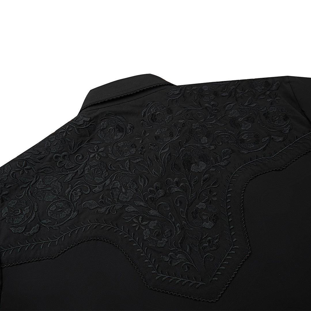 Outback King | Men's Ranger Embroidery Cowboy Shirt | Midnight Shadow