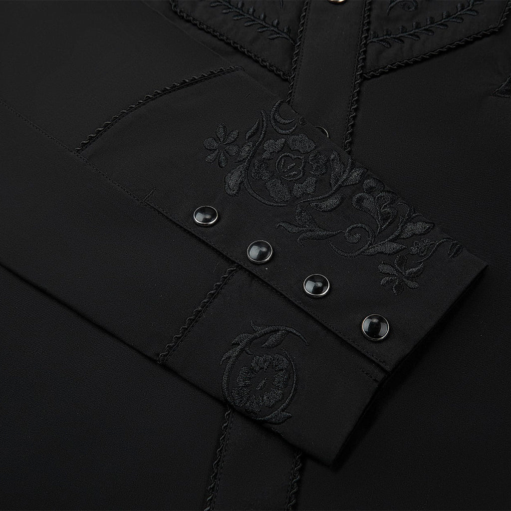 Outback King | Men's Ranger Embroidery Cowboy Shirt | Midnight Shadow