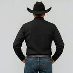 Outback King | Men's Ranger Embroidery Cowboy Shirt | Midnight Shadow