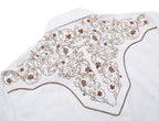 Outback King | Men's Ranger Embroidery Cowboy Shirt | Saddle Ivory