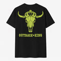 Outback King | Neon Skull King | Western Cowboy Fit T-Shirt | Pitch Black