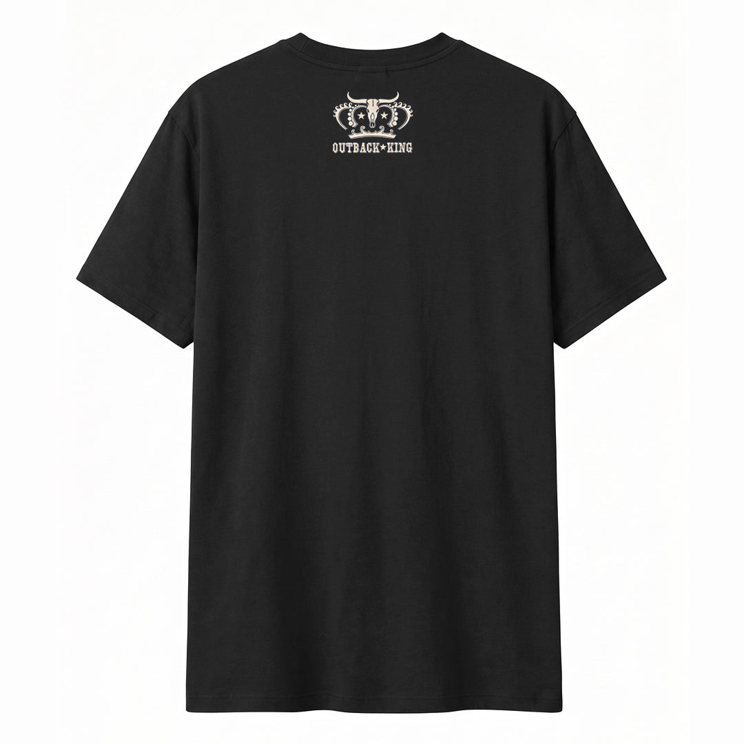 Outback King | Open Road | Cowboy Fit T-Shirt | Pitch Black