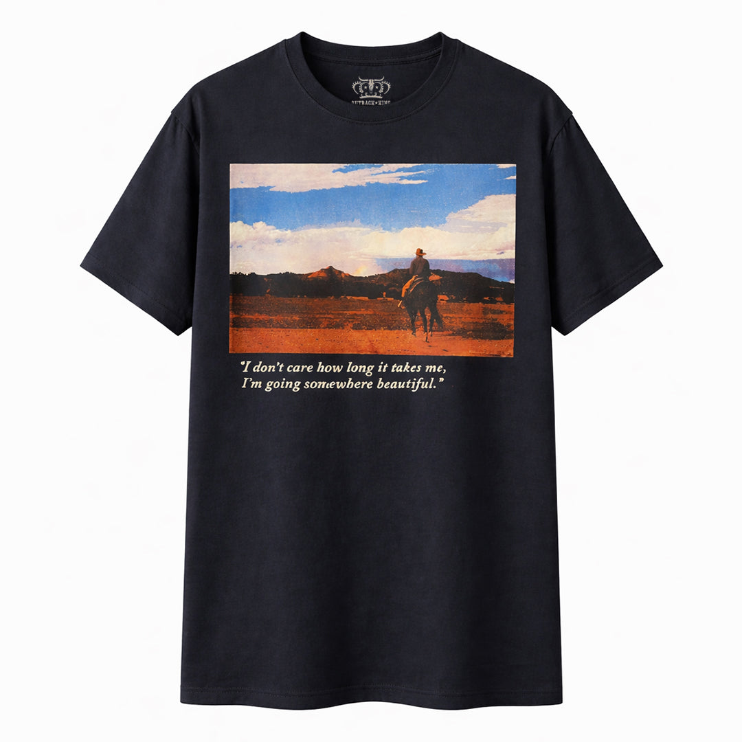 Outback King | Open Road | Cowboy Fit T-Shirt | Pitch Black