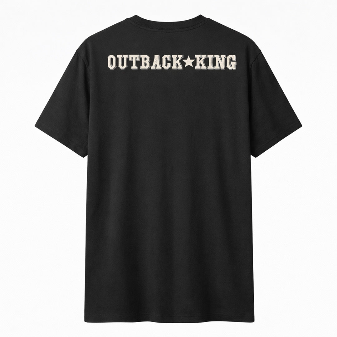 Outback King | Outlaw Duo | Cowboy Fit T-Shirt | Pitch Black
