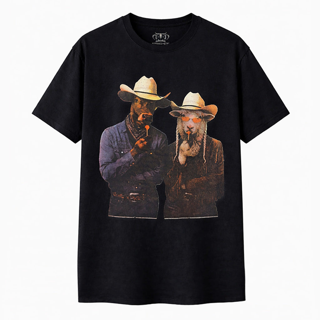 Outback King | Outlaw Duo | Cowboy Fit T-Shirt | Pitch Black