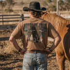 Outback King | Scrub Bull | Cowboy Fit T-Shirt | Desert Tan