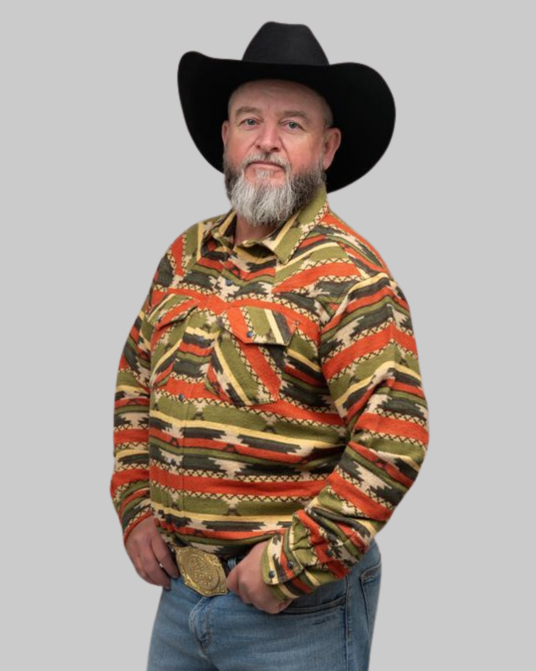 Outback King | Men's Frontier Shirt | Navaho Green/Red Flannel