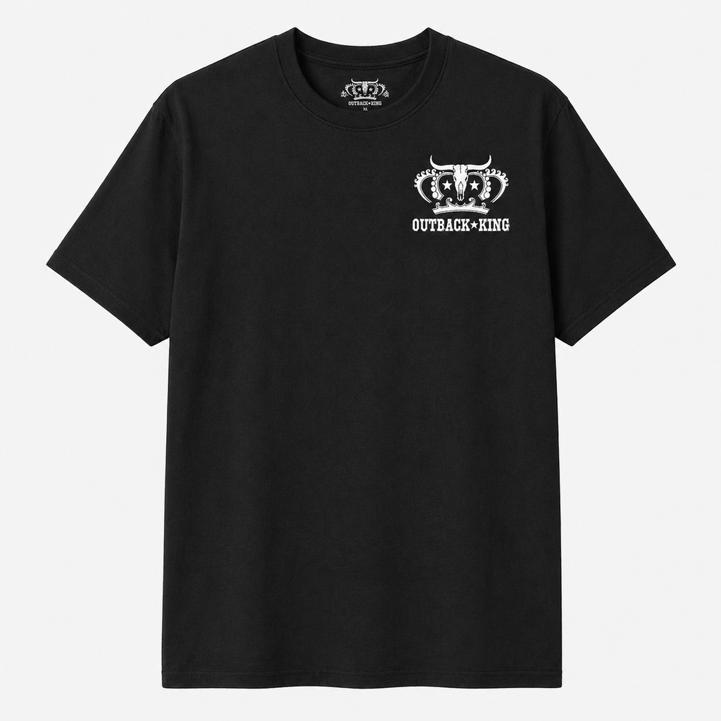 Outback King | Logo Cowboy Fit T-Shirt | Pitch Black