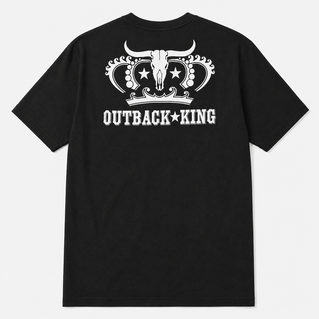 Outback King | Logo Cowboy Fit T-Shirt | Pitch Black