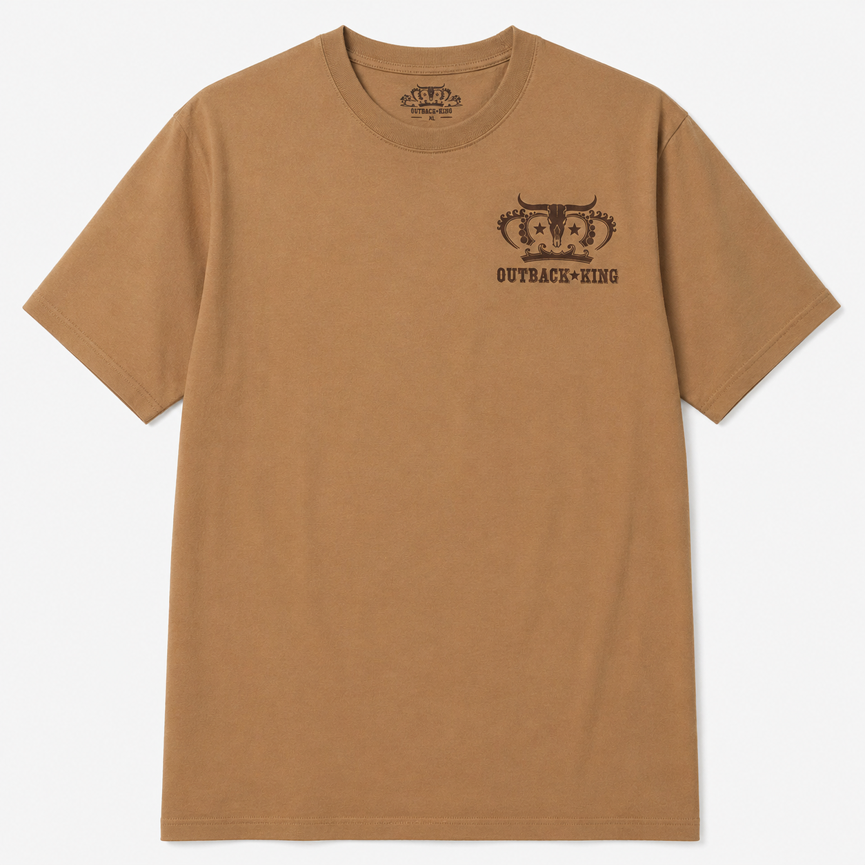 Outback King | Logo Cowboy Fit T-Shirt | Desert Tan