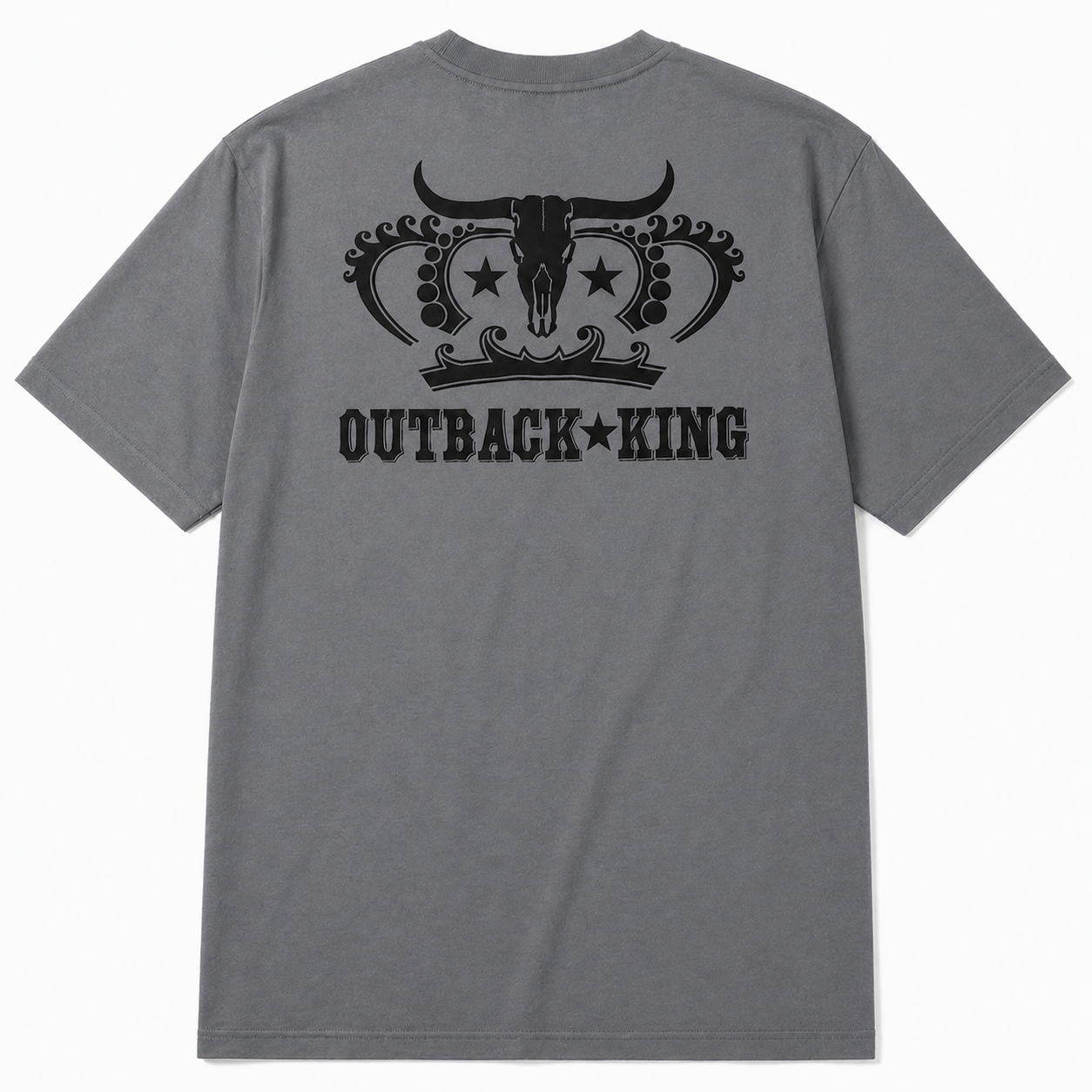 Outback King | Logo Cowboy Fit T-Shirt | Storm Grey