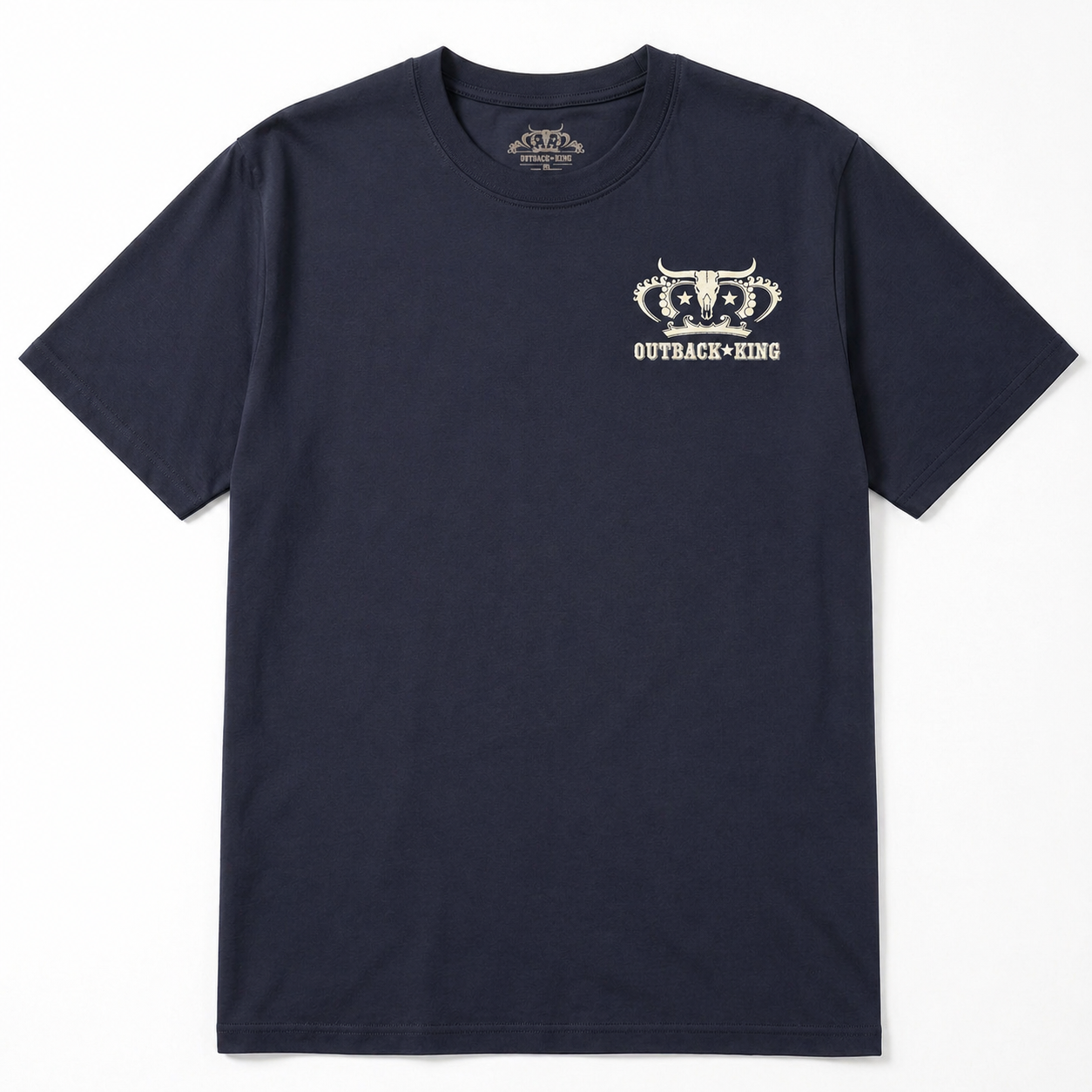 Outback King | Logo Cowboy Fit T-Shirt | Midnight Blue