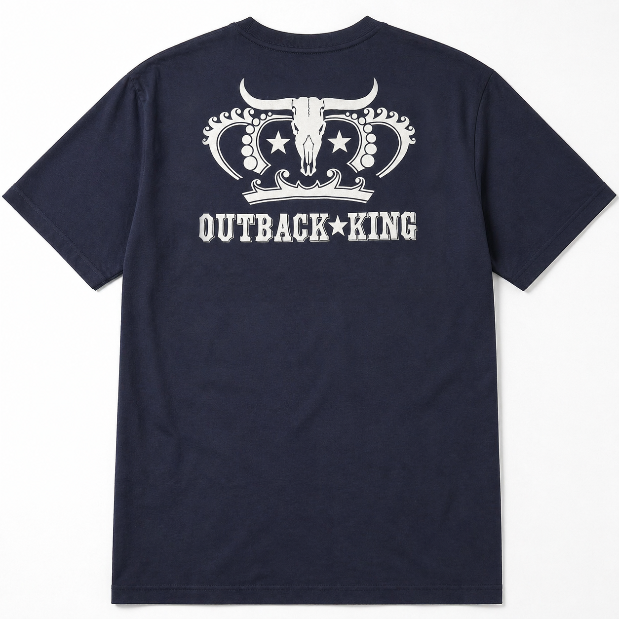 Outback King | Logo Cowboy Fit T-Shirt | Midnight Blue