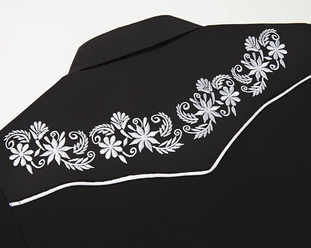 Outback King |Women's Prairie Embroidery Cowgirl Shirt | Black Magnolia