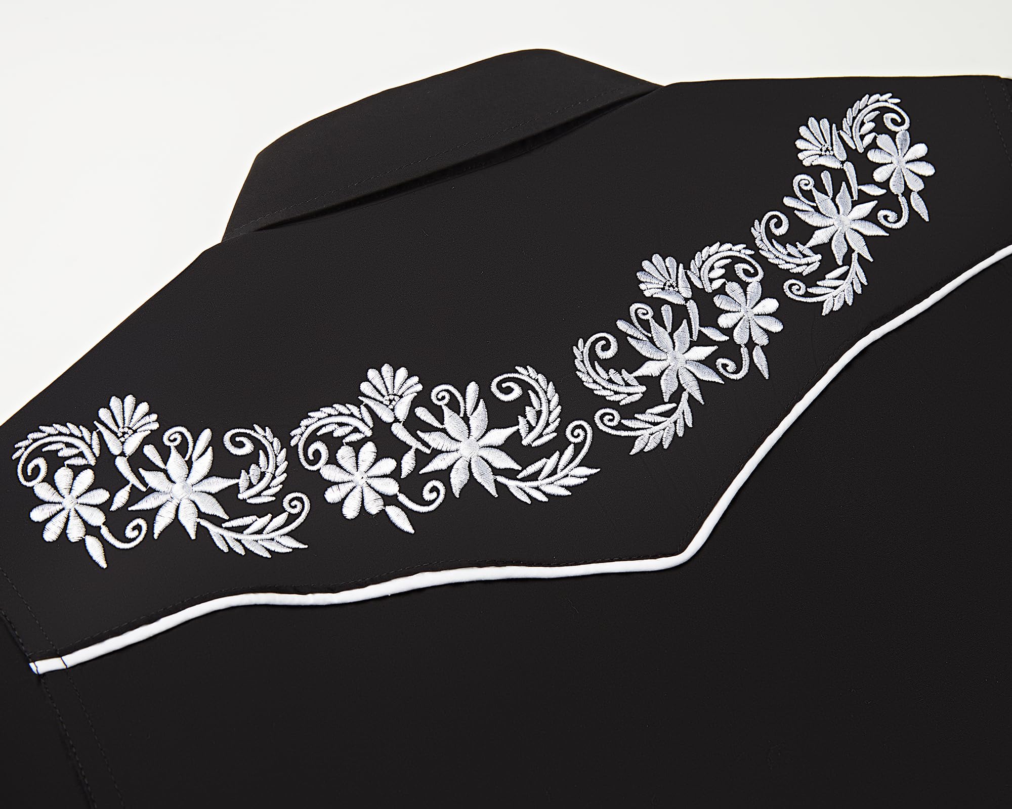 Outback King |Women's Prairie Embroidery Cowgirl Shirt | Black Magnolia