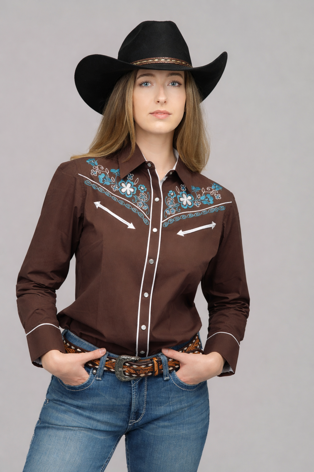 Outback King | Women's  Prairie Embroidery Cowgirl Shirt | Copper Canyon