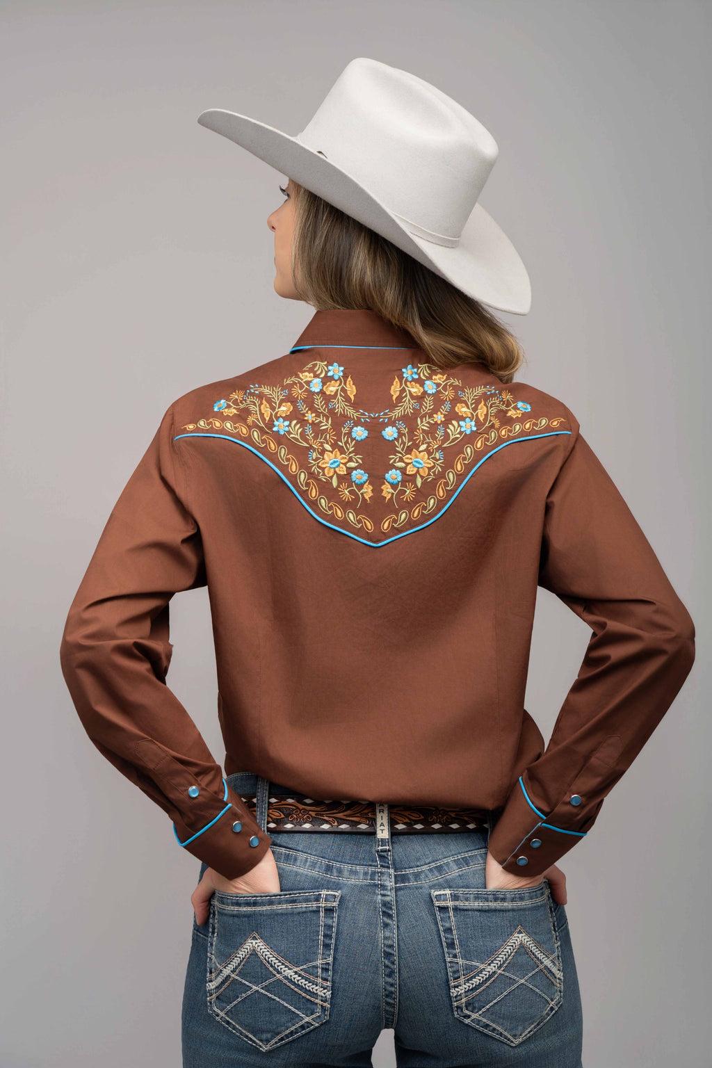 Outback King | Women's Prairie Embroidery Cowgirl Shirt | Copper Canyon Floral