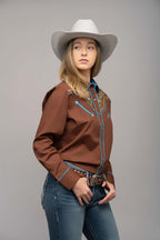 Outback King | Women's Prairie Embroidery Cowgirl Shirt | Copper Canyon Floral