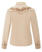 Outback King | Women's Prairie Embroidery Cowgirl Shirt | Desert Sand