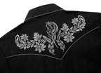 Outback King | Women's Prairie Embroidery Cowgirl Shirt | Midnight Black