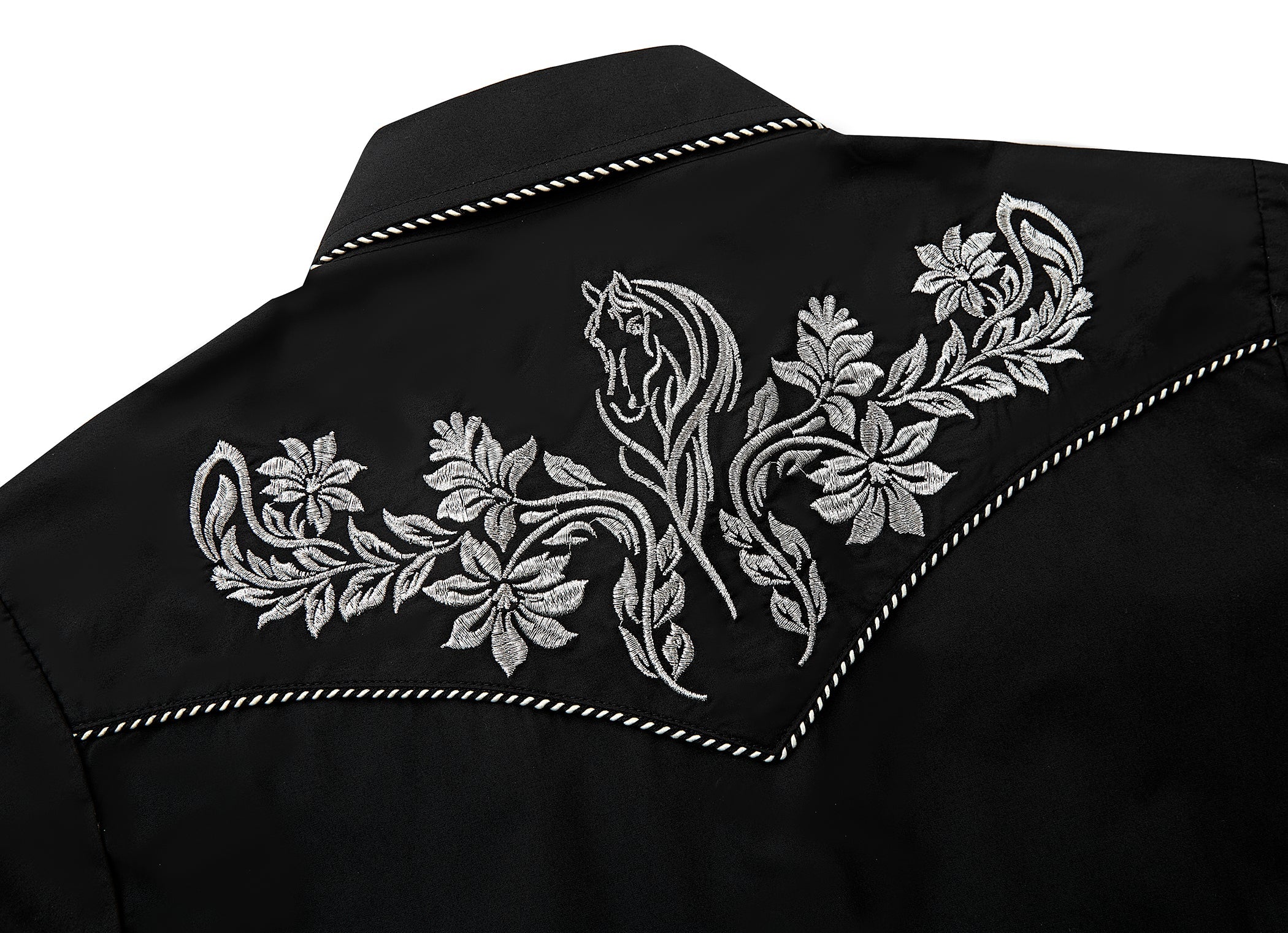 Outback King | Women's Prairie Embroidery Cowgirl Shirt | Midnight Black