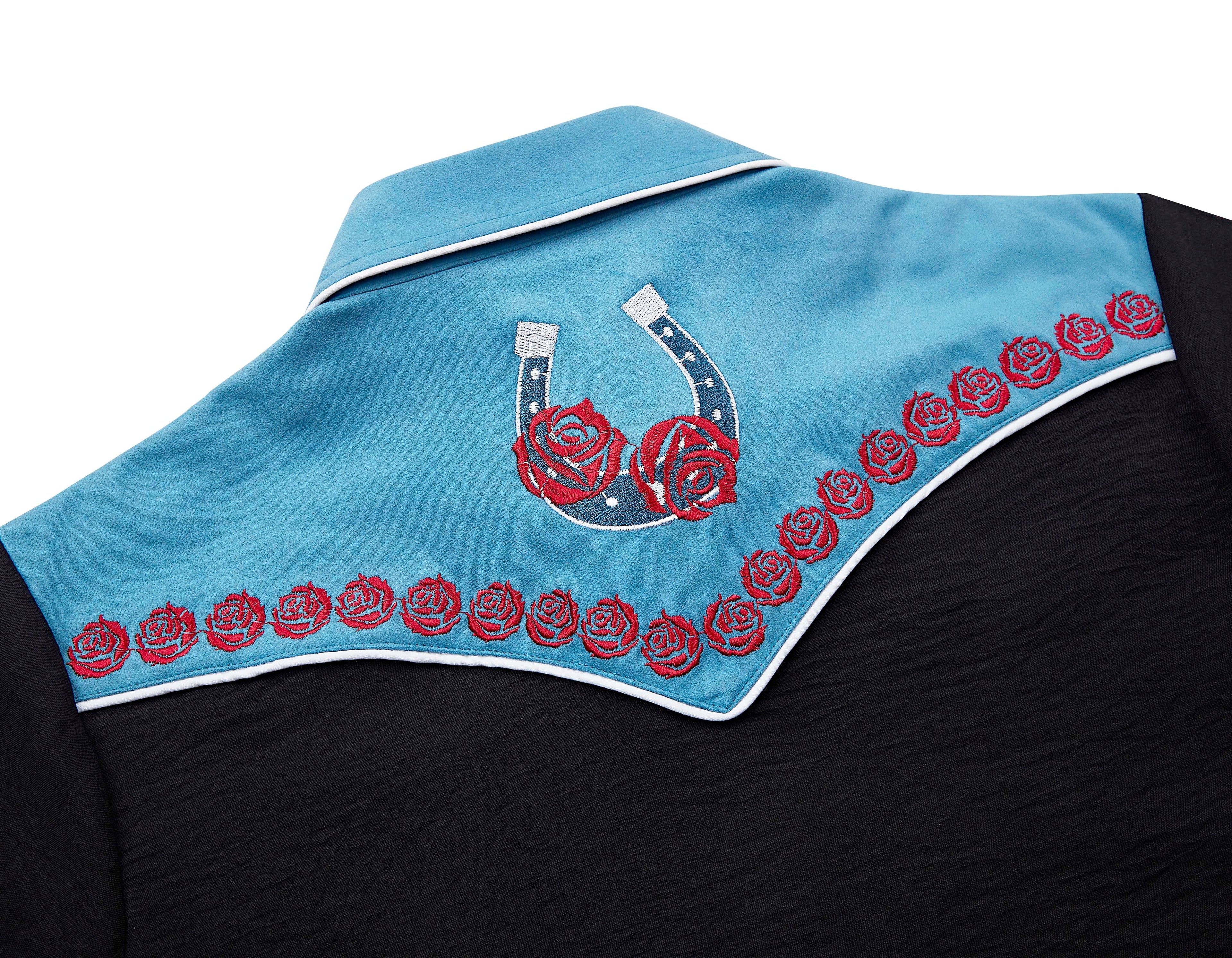 Outback King | Women's Prairie Embroidery Cowgirl Shirt | Midnight Rose