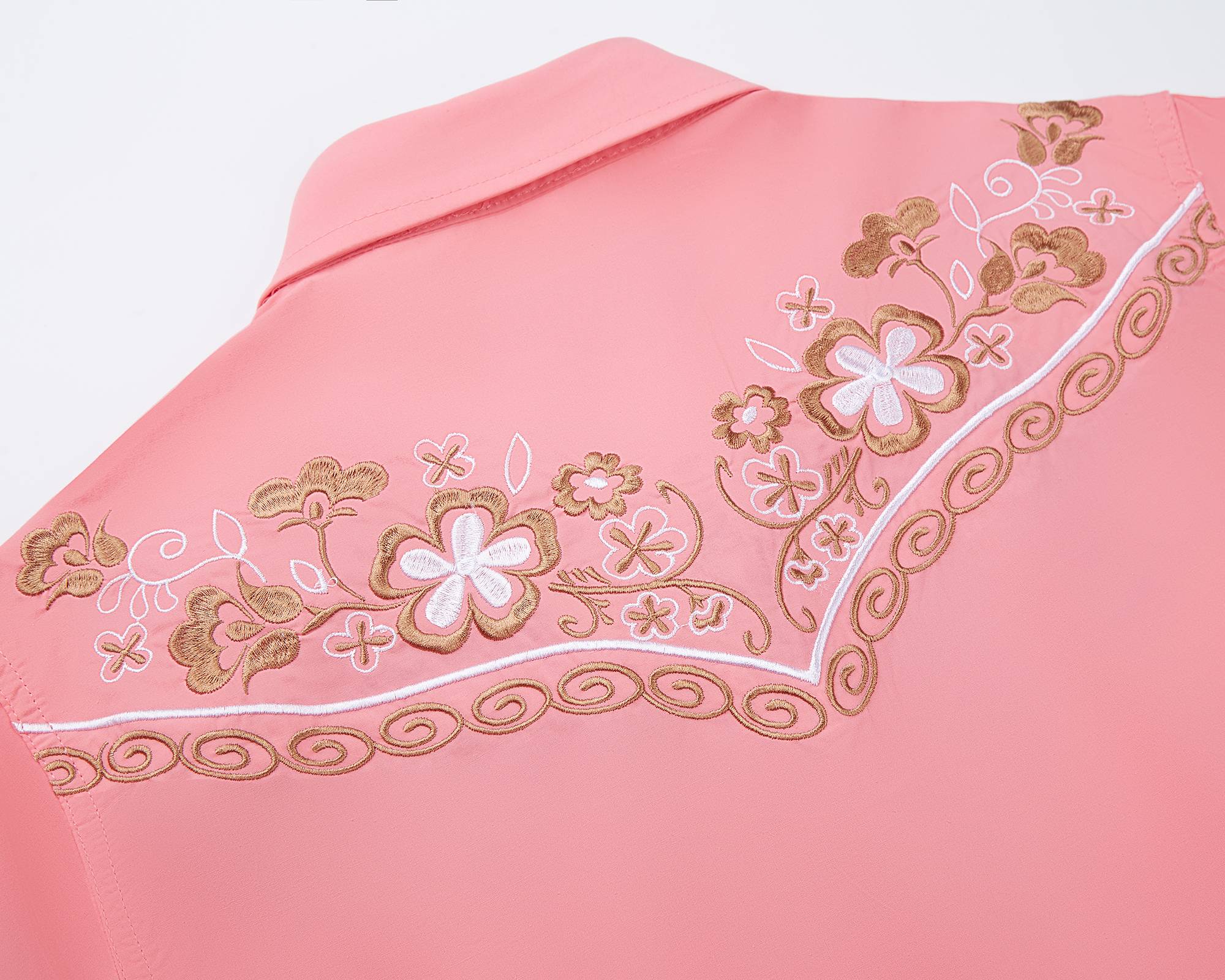 Outback King | Women's Prairie Embroidery Cowgirl Shirt | Wildflower Pink