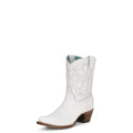 Corral | Embroidery Ankle Boot | Snip Toe | White