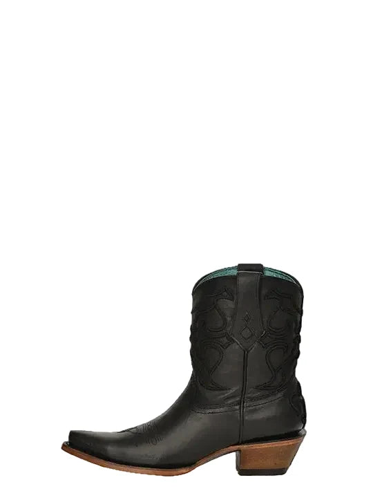 Corral | Embroidery Ankle Boot | Snip Toe | Black