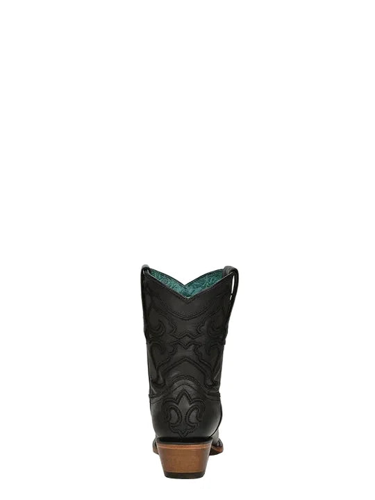 Corral | Embroidery Ankle Boot | Snip Toe | Black